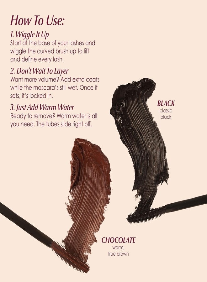 PERSONA Volumizing Tubing Mascara | Lift, Lengthen & Define | Buildable Volume Without Clumps | Long-Wear, Water-Removable | Vegan, Cruelty-Free & Gluten-Free (0.33 fl oz) | Made in Italy, Black - Image 5